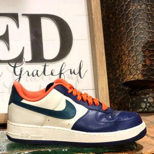 Nike Air Force 1 AF1 Nike ID by You Blue Orange Green Mens 9.5 #AQ3778 994